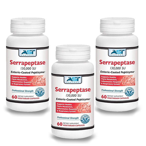 Serrapeptase AST Enzymes 60 caps (3 pack)